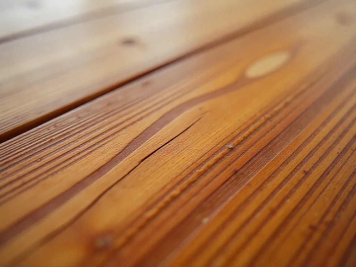 Close-up of restored wood grain showing natural beauty